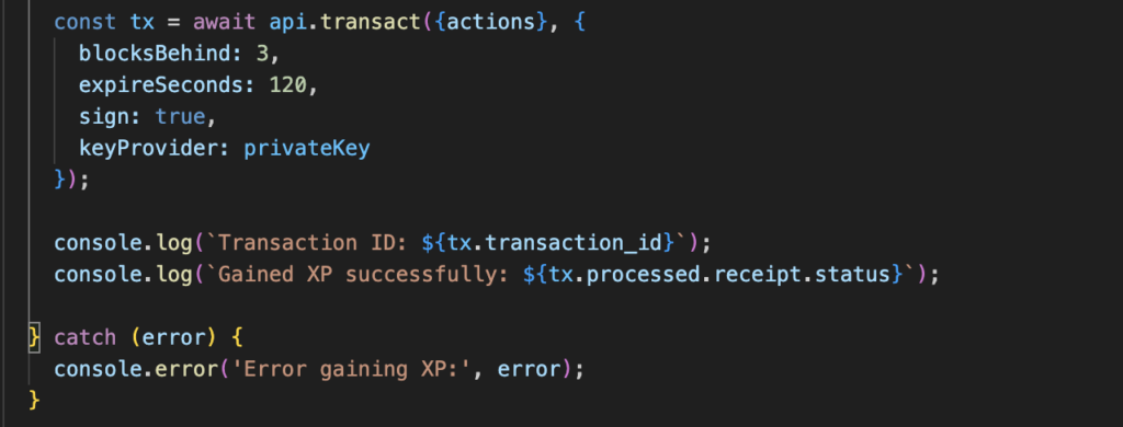 sending the transaction for modifying mutable attributes